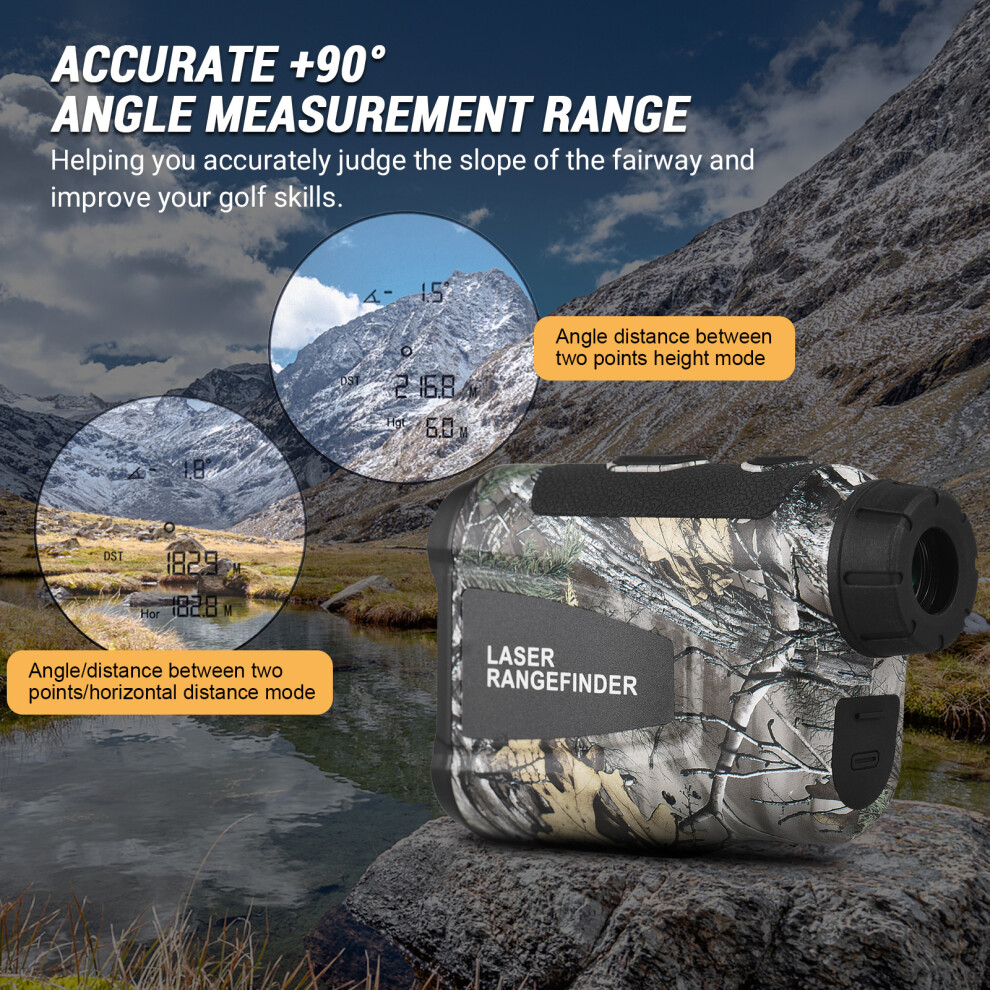 Golf Range Finder with Slope Angle Measurement Height and Speed Function Flagpole Lock Vibration +90Waterproof 6X Three-barrel Laser Range-image-OPC-PHQBXK5-NEW