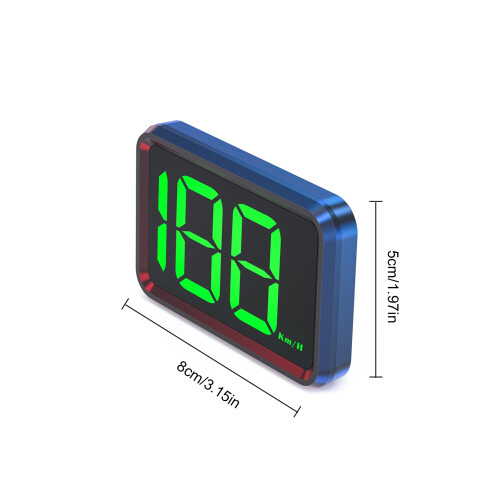 Head-Up-Display 3-Zoll GPS km/h BeiDou, Schwarz 1