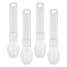 4Pcs Cat Strip Squeeze Spoon Adjustable Easy to Clean Cat Strip Feeder Lickable Cat Food Can Spoon for Indoor Home