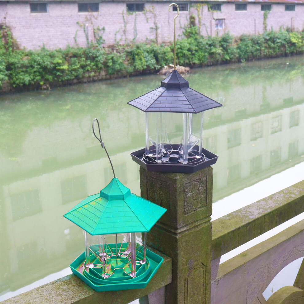 Hanging Bird Feeder Squirrel Proof Large Capacity Waterproof Wild Bird Feeder for Outside Balcony 580ml