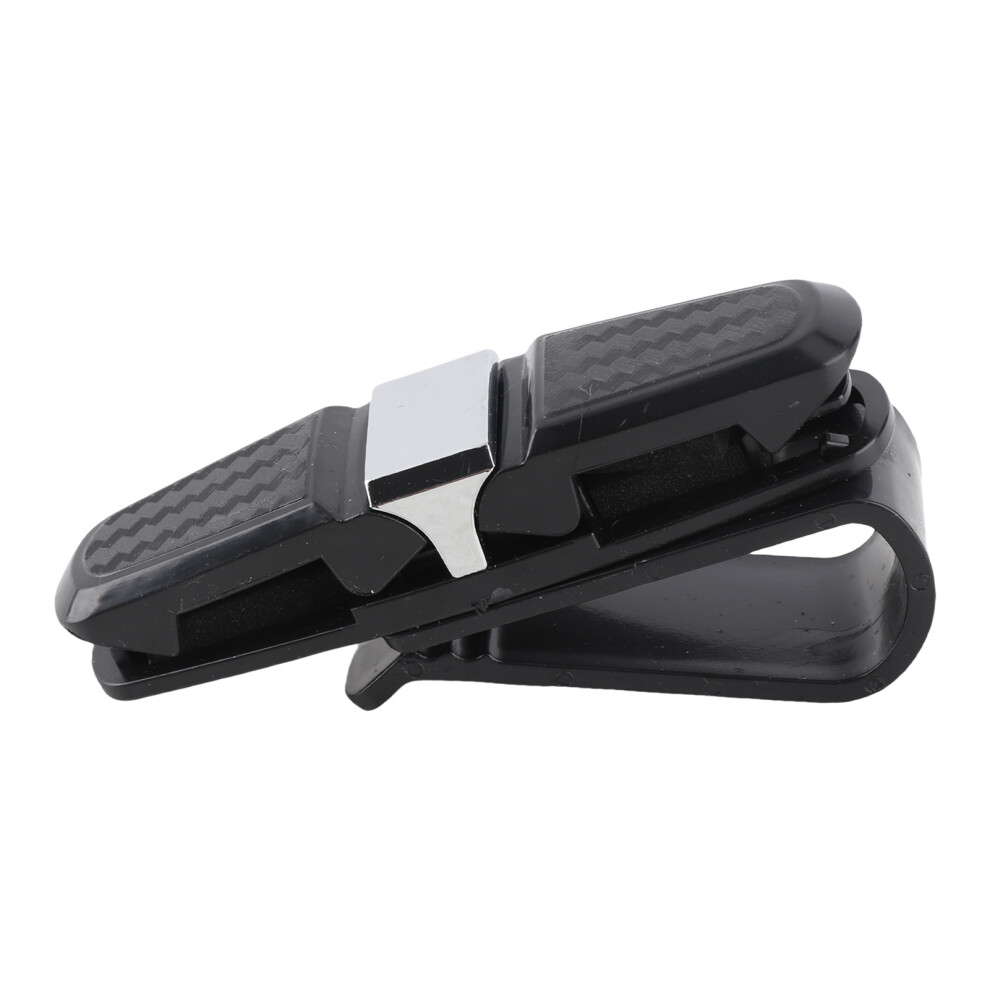Sun Visor Glasses Clip Multifunctional Rotatable Easy Access Eyeglasses Holder For Glasses Cards Bills Tickets Silver 3791313707133
