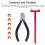 Archery Adjustment Tool Bow String Nocking Points Pliers T Squares Tuning Ruler for for Recurve and Compound Bowstring Accessories 2
