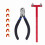 Archery Adjustment Tool Bow String Nocking Points Pliers T Squares Tuning Ruler for for Recurve and Compound Bowstring Accessories 3