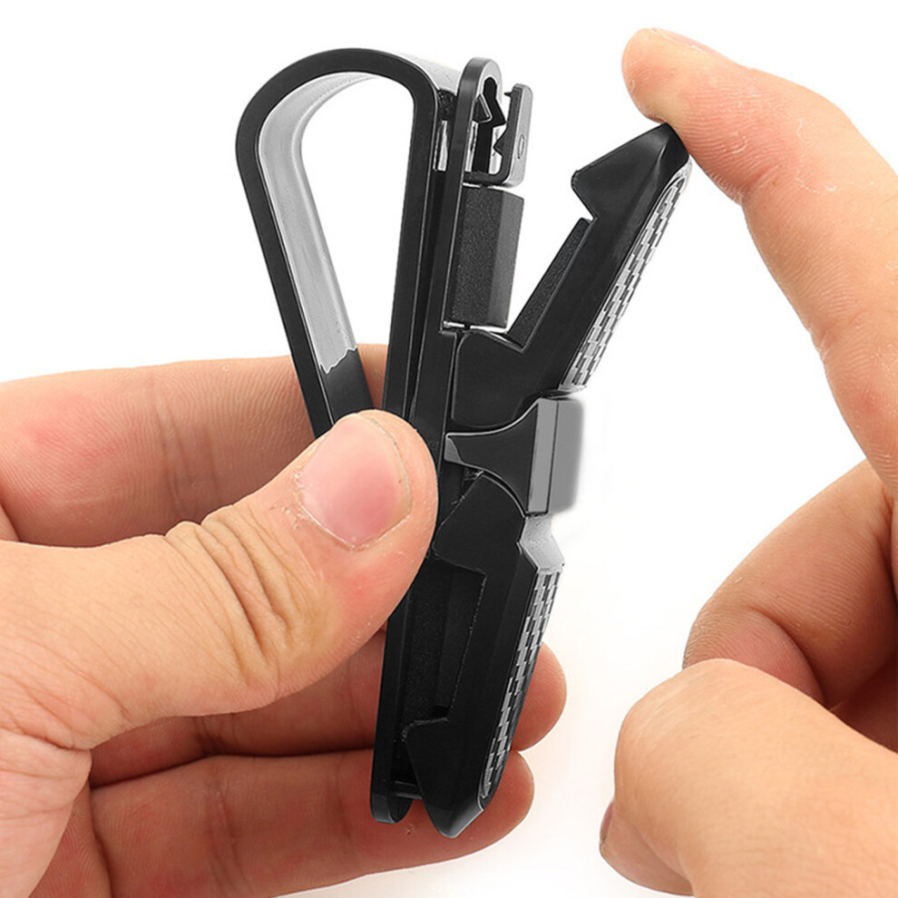 Sun Visor Glasses Clip Multifunctional Rotatable Easy Access Eyeglasses Holder For Glasses Cards Bills Tickets Black 9491313707099