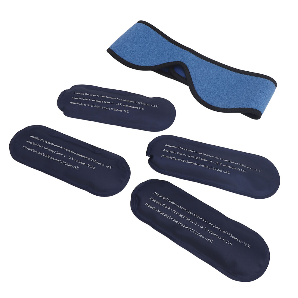 Face Ice Pack Professional Relieve Muscle Fatigue Swelling Relief Hot and Cold Compress Ice Pack Wrap for Jaw Chin Dental Blue