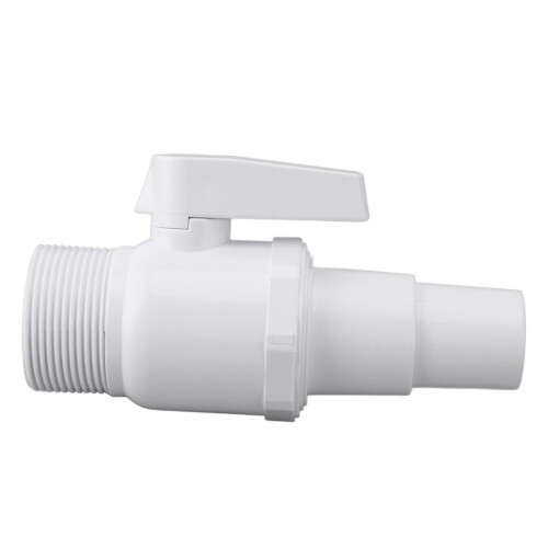 SP0729 2-Wege PVC-Pool-Kugelhahn 15,5  8,6 cm 2