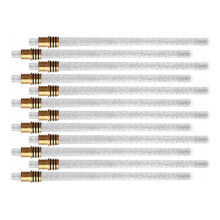 10PCS Wine Bottle Torch Wicks Kit Fiberglass Replacement Wicks with Brass Torch Wick Holders for DIY Homemade Torch Indoor Outdoor Decor