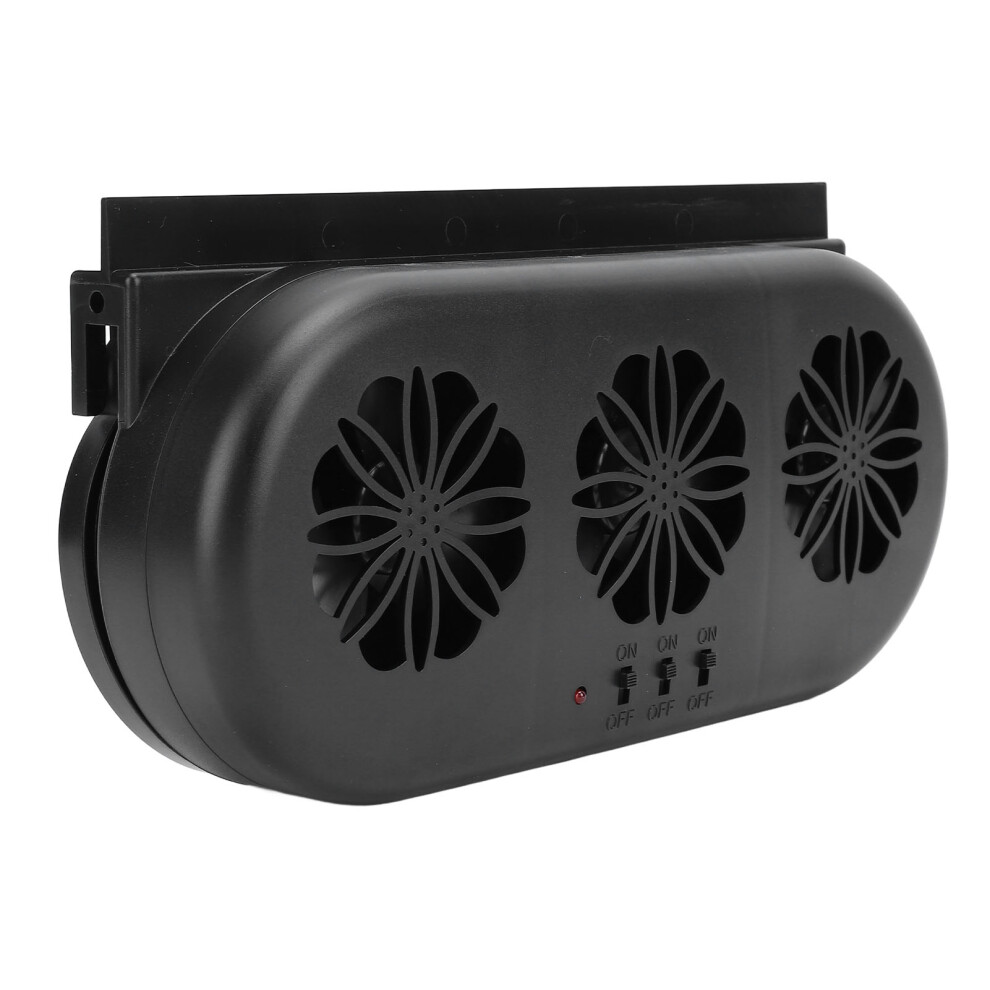 Solar Powered Car Exhaust Fan 5000Rpm Air Circulation Vehicle Cooling Vent Fan With Usb Interface Black 5011313711953