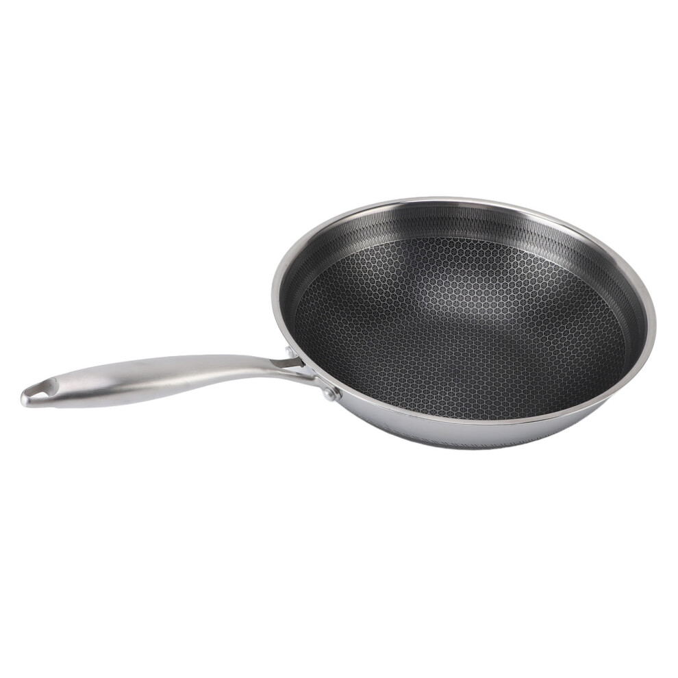 Stainless Steel Fry Pan Skillet Honeycomb Nonstick Frying Pan Dishwasher Safe Induction Gas Stovetop Compatible 24cm 8cm