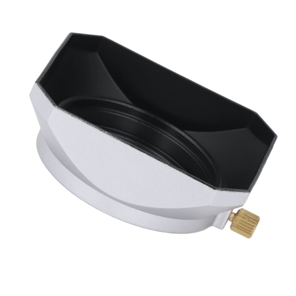 43Mm Square Metal Lens Hood Aluminum Alloy Abs Digital Camera Square Lens Hood Shade For 25Mm Or Above Focal Length Sliver 8781313713208