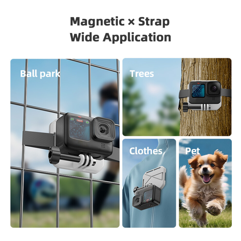 martvsen X7 PRO Magnetic Camera Neck Holder Mount POV Camera Necklace Mounting with Chest Strap Universal Body Camera Mount Replacement for