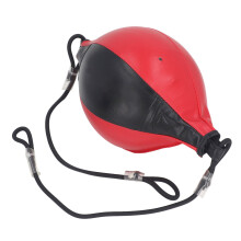 Doppelend-Boxsack 30 cm PU-Leder Rot Schwarz Schlag Reflex Geschwindigkeits-Training
