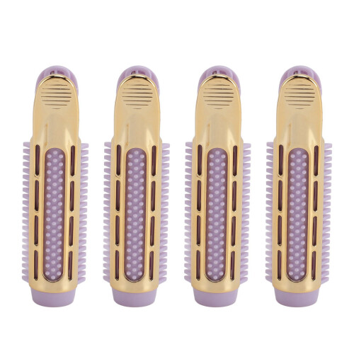 4er-Set Volumen-Haarclips Lila ABS Lochmuster 1