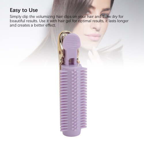 4er-Set Volumen-Haarclips Lila ABS Lochmuster 2