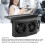 Auto-Abluftventilator Solar 3-Lüfter 2400mAh Schwarz 26,03 oz 6