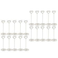 20 Stück Tischnummernhalter 15 cm Herz Silber