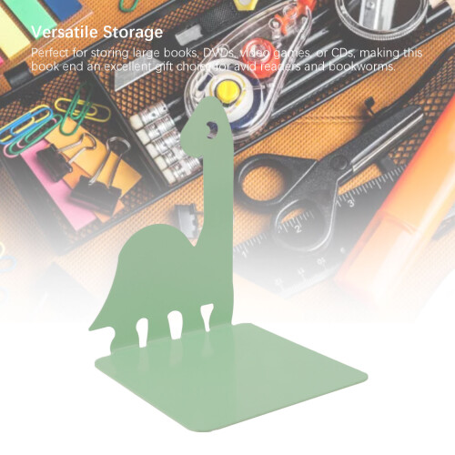 Hellgrüne Dinosaurier-Stahl-Buchstütze für DVDs 2