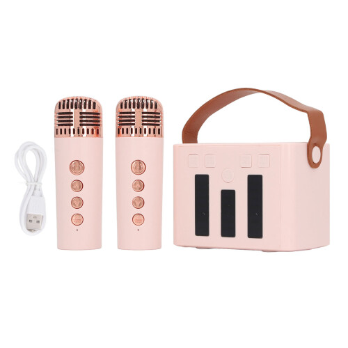 Bluetooth Microphone Speaker LED Light Mini Portable Karaoke Device with Speaker for Party 1