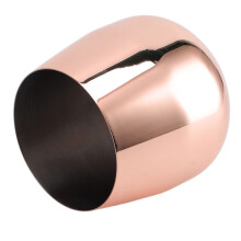 Stainless Steel Wine Glass Stemless Egg Shape 550ml Unbreakable Portable for Bar Outdoor Events Copper Plating