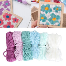 6PCS Embroidery Thread 2mm 4 Strands 10m Length Colorful Cross Stitch Embroidery Thread Type 5