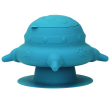 Silicone Puppy Milk Feeder 4 Nipples Small Puppy Nursing Station for Kitten Multiple Puppies Navy Blue
