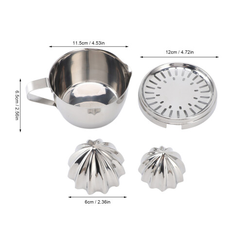 Edelstahl Zitronenpresse 12,2 oz Silber 1