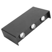 Battery-Operated Wall Sconce USB Rechargeable, 3-Mode Dimmable Up/Down Lighting, Magnetic Attraction Adhesive, Wireless LED, Black