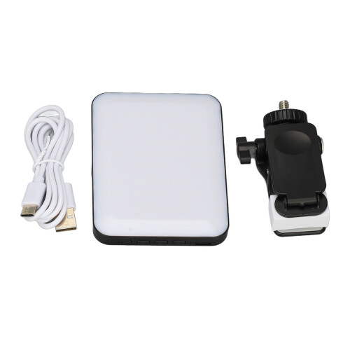 LED-Videoleuchte Clip Mini 2000mAh Schwarz 3000-6500K 1