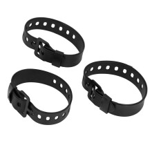3 Stück Kurze Schwarze Gummizug-Gurtbänder, Schnellverschluss, Vielzweck