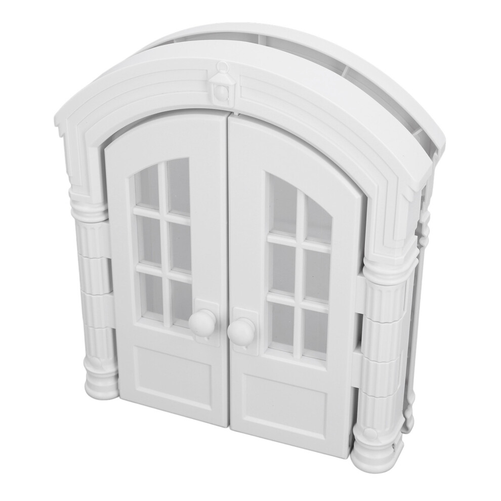 Cat Door Interior Door Secure Long Lasting Use Easy Install Portal French Cat Door for Pets Dogs White Common Style
