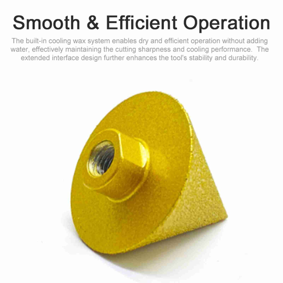 Diamond Grit Chamfer Brazed Chamfering Tool Round-Bevel Milling Bit Tile Marble Granite Hole Drilling Enlarging Beveling Stone Polishing Ac 6911313725440