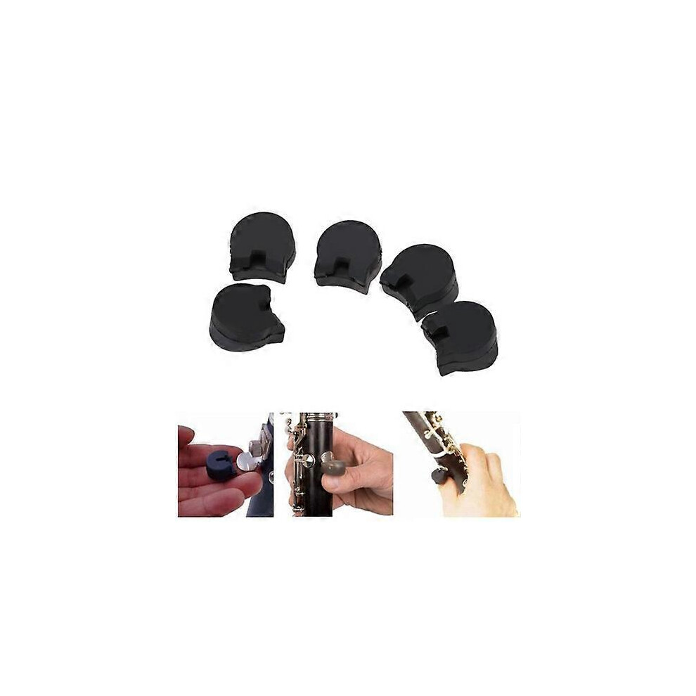 (As show, One size) 5PCS (Black) Standard Clarinet Thumb Rest, Clarinet Oboe Clarinet Finger Rest, Hand Rest Finger Rests Accessories Finger Slide Set