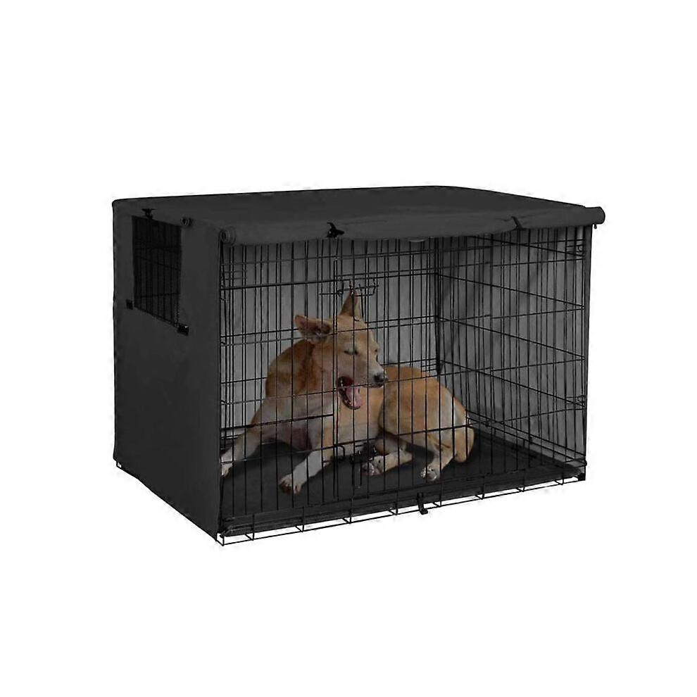 (As show, One size) 1PCS (black, about 63.5*48*50cm) pet cage, Rabbit hutch cover, Durable 210D Thermal Rabbit Cage Cover Rabbit hutch cover for winte