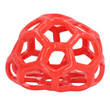 Hanging Feeding Toy Rubber Lattice Design Lightweight Soft Horse Treat Ball for Home and Farm Red