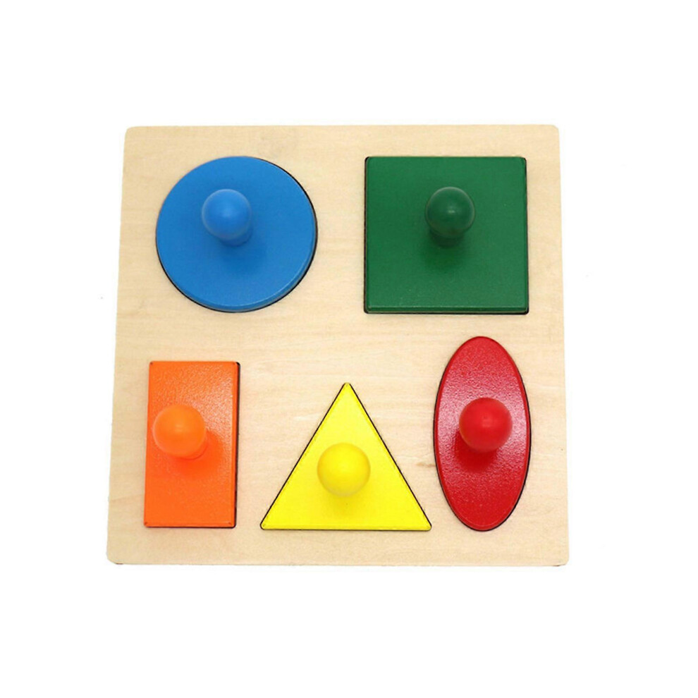 (F, One Size) Children's Wooden Sorting Puzzle Educational Toy Pattern Portable Educational Toys Early Children Development 7683012667169