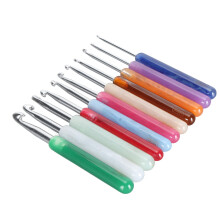11-teiliges Aluminium-Häkelhaken-Set 2,5–8 mm Silber