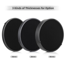 Photography Honeycomb Lamp Shade Grid 60 Degree with 4pcs Color Filters for 180mm-250mm/7.1in-9.8in Reflector Diffuser Studio Light Strobe