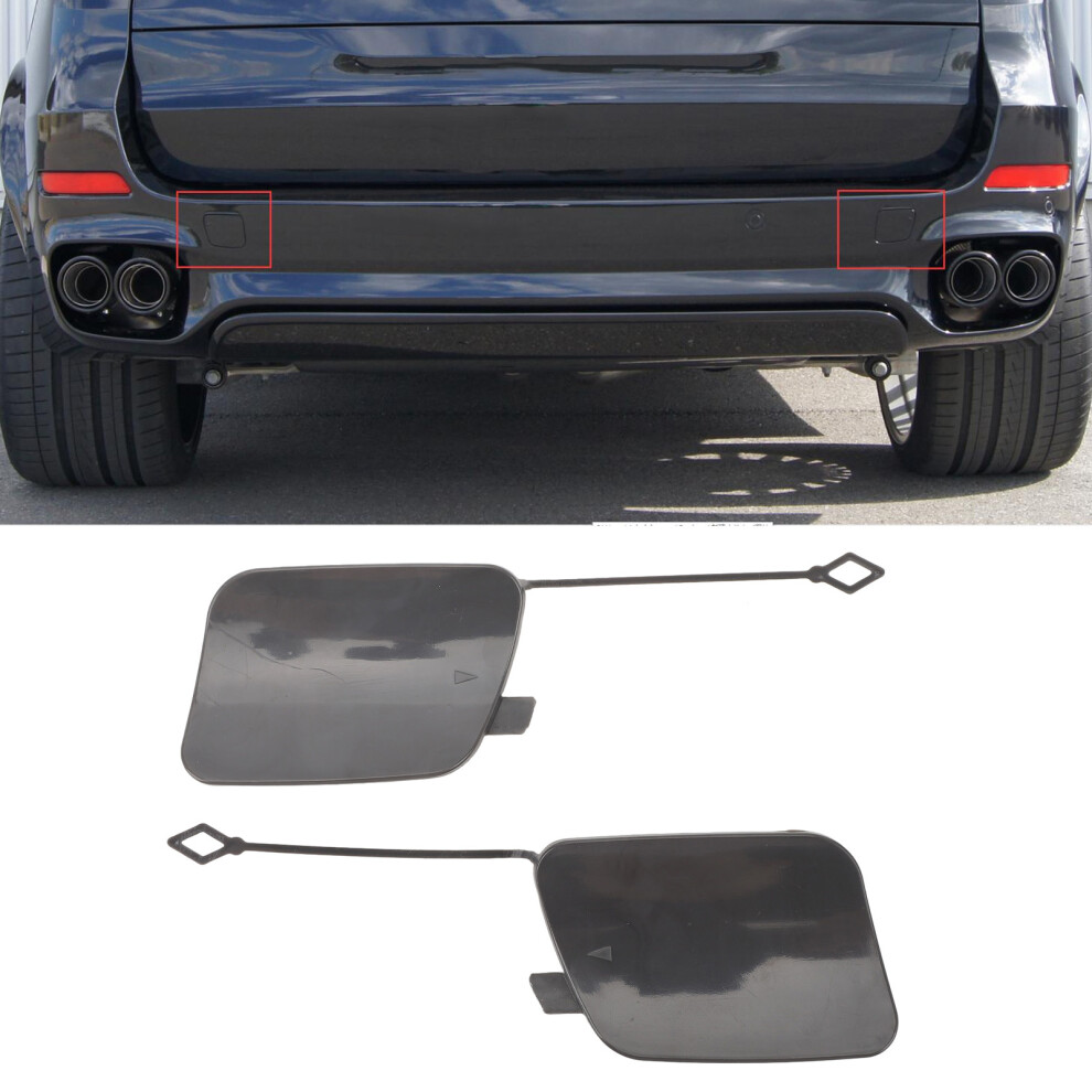 1 Pair Rear Bumper Tow Hook Cover Cap 51127378573 Impact Proof Tow Eye Hook Cover For X5 F15 2014 To 2018 4991313727448