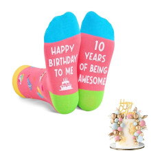 10th Birthday Socks - Funny Socks for Boys and Girls Aged 10 Years, Perfect Gift Idea for a 10th Birthday, Size 35-40, Ideal for Special Occ