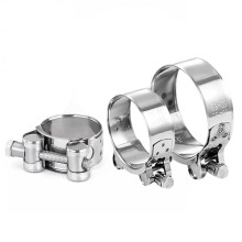 3 Piece Joint Bolt Clamps Stainless Steel, 32-35 mm - High Quality Hose Clamp with Clamp - Ideal for Industry, Automotive and Household