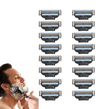 Replacement Blades for Men's Wet Razor, 16 Pieces Mach 3 Razor Blades, High-Quality Razor Blades for Safety Razor, Precise and Gentle for Be