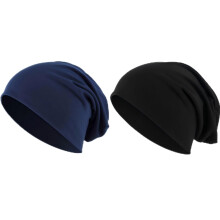 STOUUMOW Pack of 2 Children's Beanie Hats - Soft Slouch Beanie Winter Hats for Boys and Girls, Warm Double Layer Baby Knitted Hat for Childr