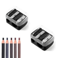 Pack of 2 Makeup Sharpener, Cosmetic Sharpener, Sharpener for Eyeliner Pencils, Universal Sharpener Cosmetic Pencils for Eyebrow Pencil, Lip
