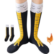 Funny chicken leg socks for adults and children - chicken costume in design - funny rooster feet stockings as fancy dress costume & carnival