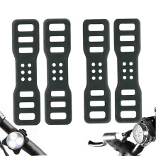 FWORUAIS 4 Piece Bicycle Rack Straps, Bicycle Light Rubber Band, Silicone Mount Band for Flashlights Cell Phones Speaker Lights Holder Fahrr