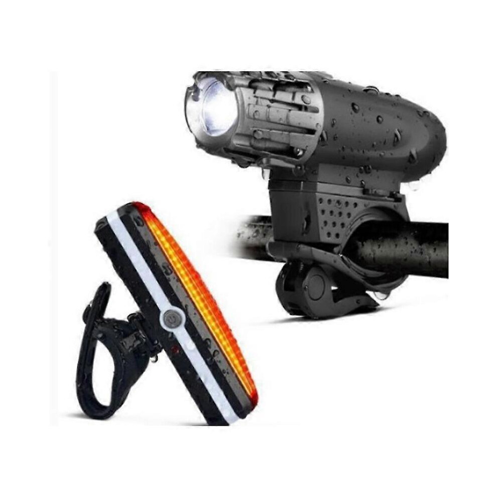 (As Show, One Size) Bike Rechargeable Waterproof Led Bike With Usb Cable, 4 Modes Adjustable Light