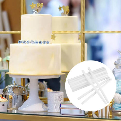 GSKQCRPR 10-piece Stage Cake Support System - Heavy Duty Plastic Dowel Rods for Multi-Layer Construction, Professional Stacking Kit 2