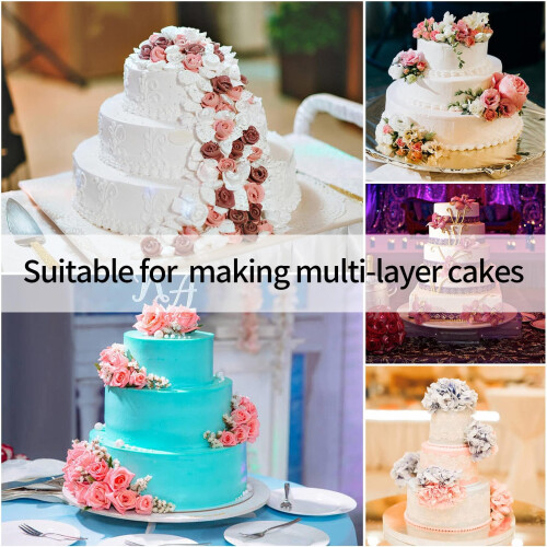 GSKQCRPR 10-piece Stage Cake Support System - Heavy Duty Plastic Dowel Rods for Multi-Layer Construction, Professional Stacking Kit 1
