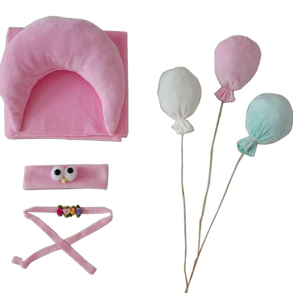(Xs436, One Size) Newborn Photography Props Headband Posing Pillow Balloon For Baby Photoshooting Cuddle Pose Pillow Baby Photo Backdrop Xs433 7683012691331