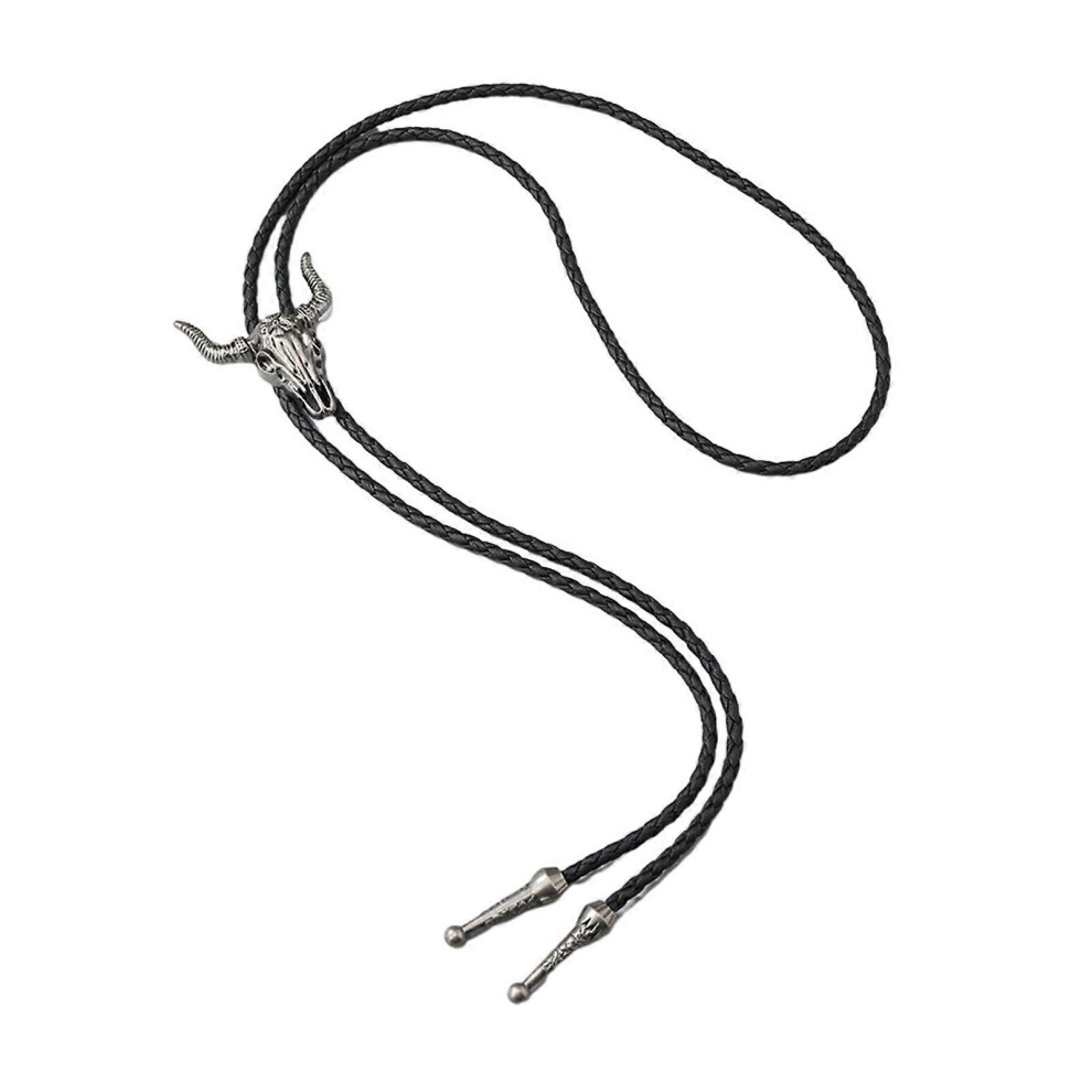 (Brown, One Size) Cowboy Tie Western Bolo Tie Vintage Bolo Tie Natives American Bolo Tie For Men Longhorn Bull Bolo Tie Cowboy Necktie Black 7683012667381